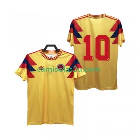 Camisolas de futebol Colômbia 10 Retro Equipamento Principal 1990 Manga Curta